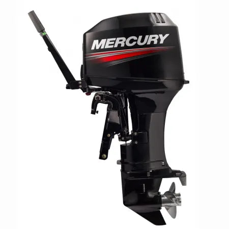 Motor de popa Mercury, 50HP, 50 EHO, 2 Tempos - PARTIDA ELÉTRICA, COMANDO DE MANCHE, MISTURADOR AUTOMÁTICO DE ÓLEO