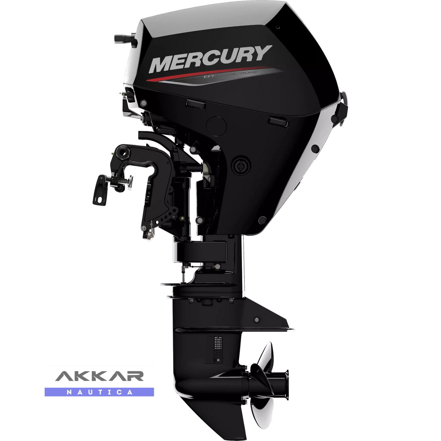 Motor de popa Mercury, 20HP, 20 MH EFI 4STK, 4 Tempos - COMANDO DE MANCHE, INJEÇÃO ELETRÔNICA, RABETA LONGA (20”)