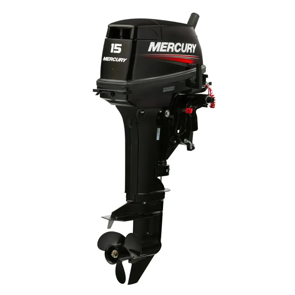 Motor de popa Mercury, 15HP, 15 MH SUPER, 2 Tempos - PARTIDA MANUAL, COMANDO DE MANCHE