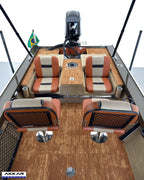 Barco lancha Levefort Apolus 600 + Motor popa Mercury 60HP ELPT EF + Carreta rodoviária