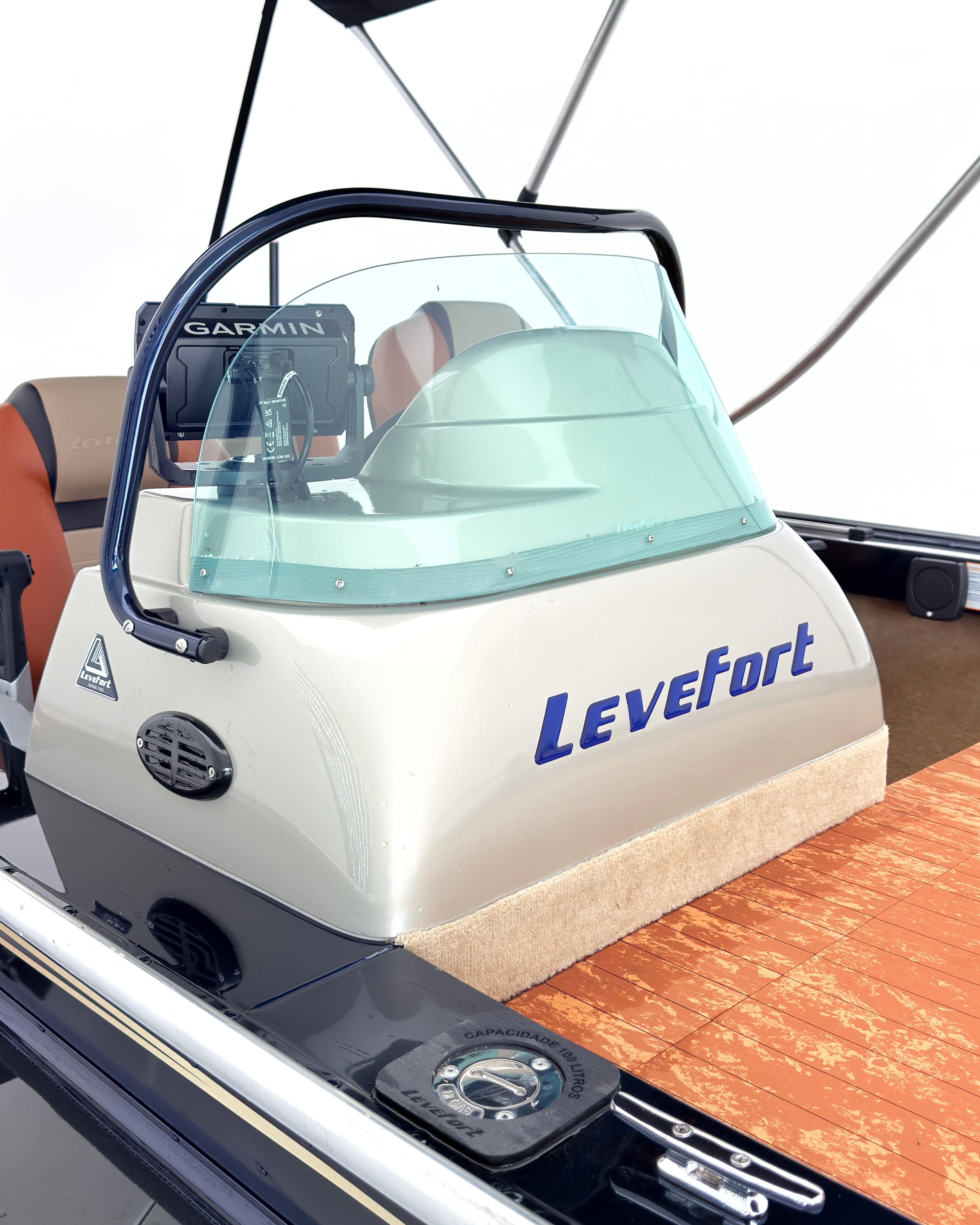 Barco Levefort Apolus Large FREESTYLE + Motor 115HP + Carreta com freio