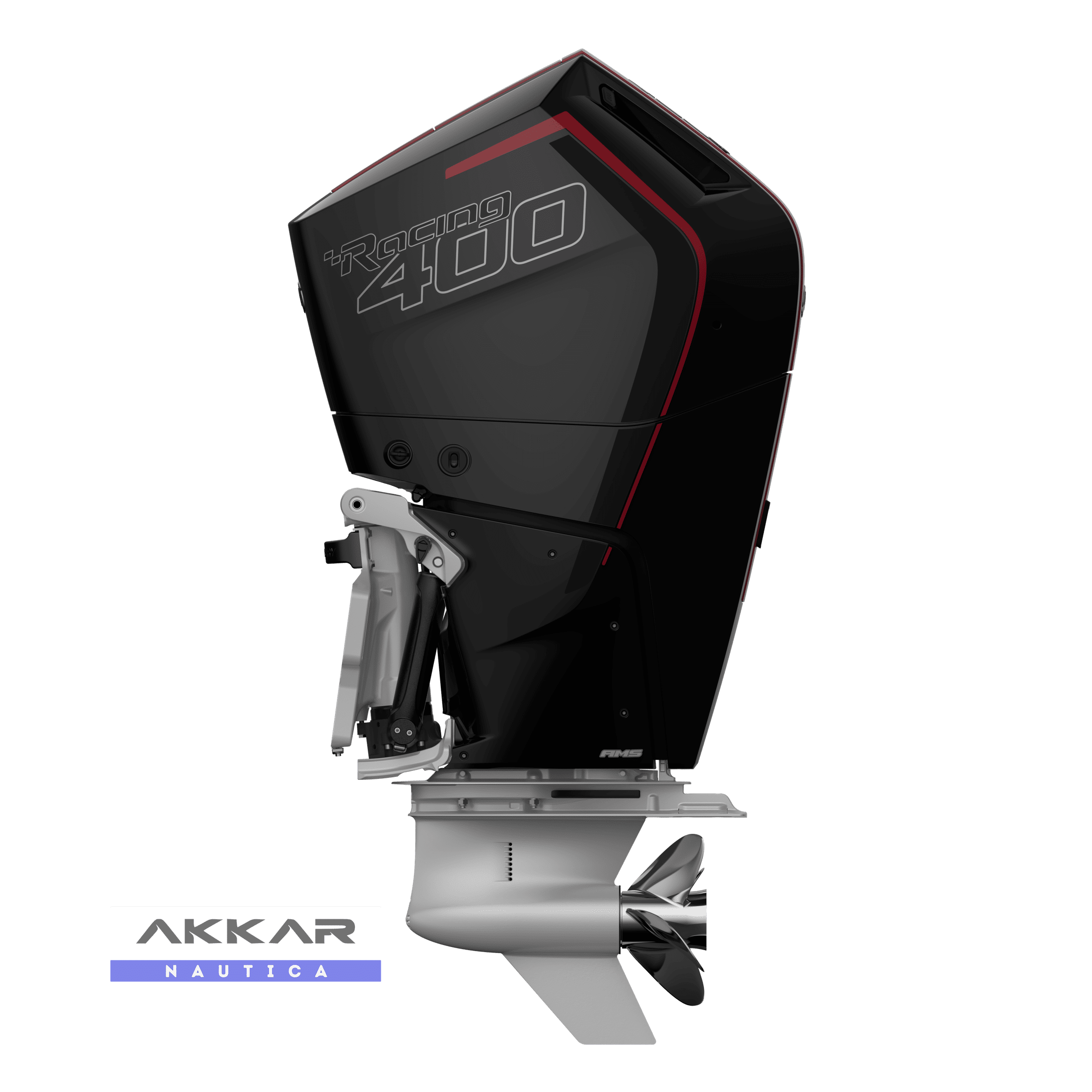 Motor de popa Mercury, 400HP, 400R L 5.7L EFI V10 4STK DTS RACING Sport Master, Rabeta 20", 4 Tempos, com Power Trim.