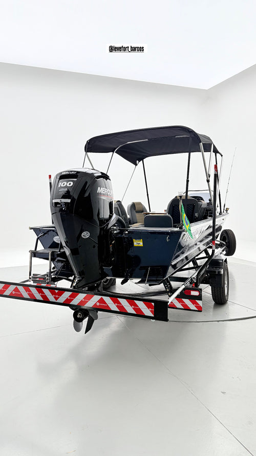Barco Levefort Apolus Large FREESTYLE + Motor 100HP + Carreta com freio
