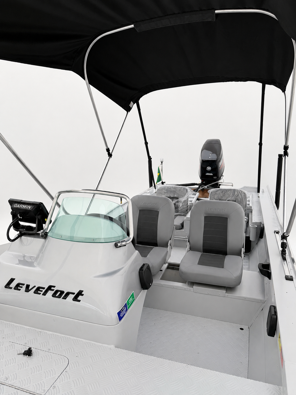 Barco alumínio Levefort Marfim TR CLX + Motor 50HP 2T