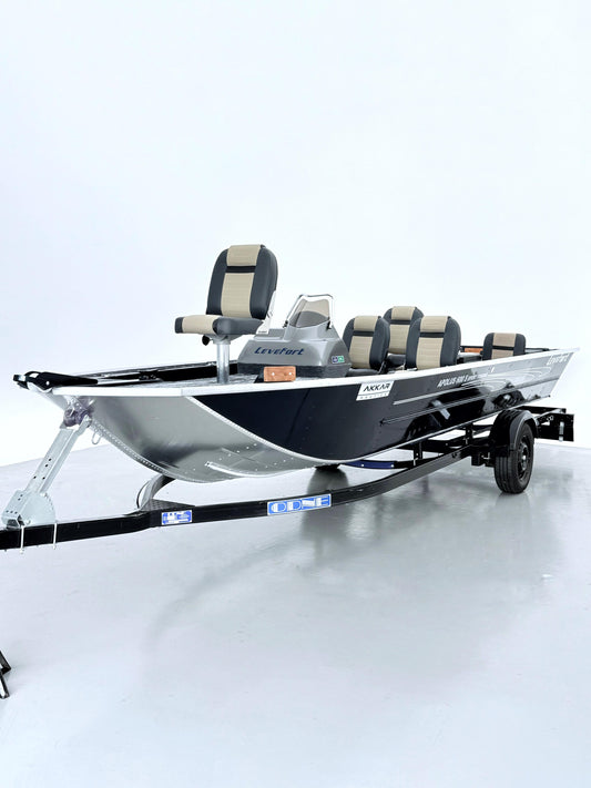 Barco lancha Levefort Apolus 600 S + Motor popa Mercury 100HP ELPT EFI + Carreta rodoviária