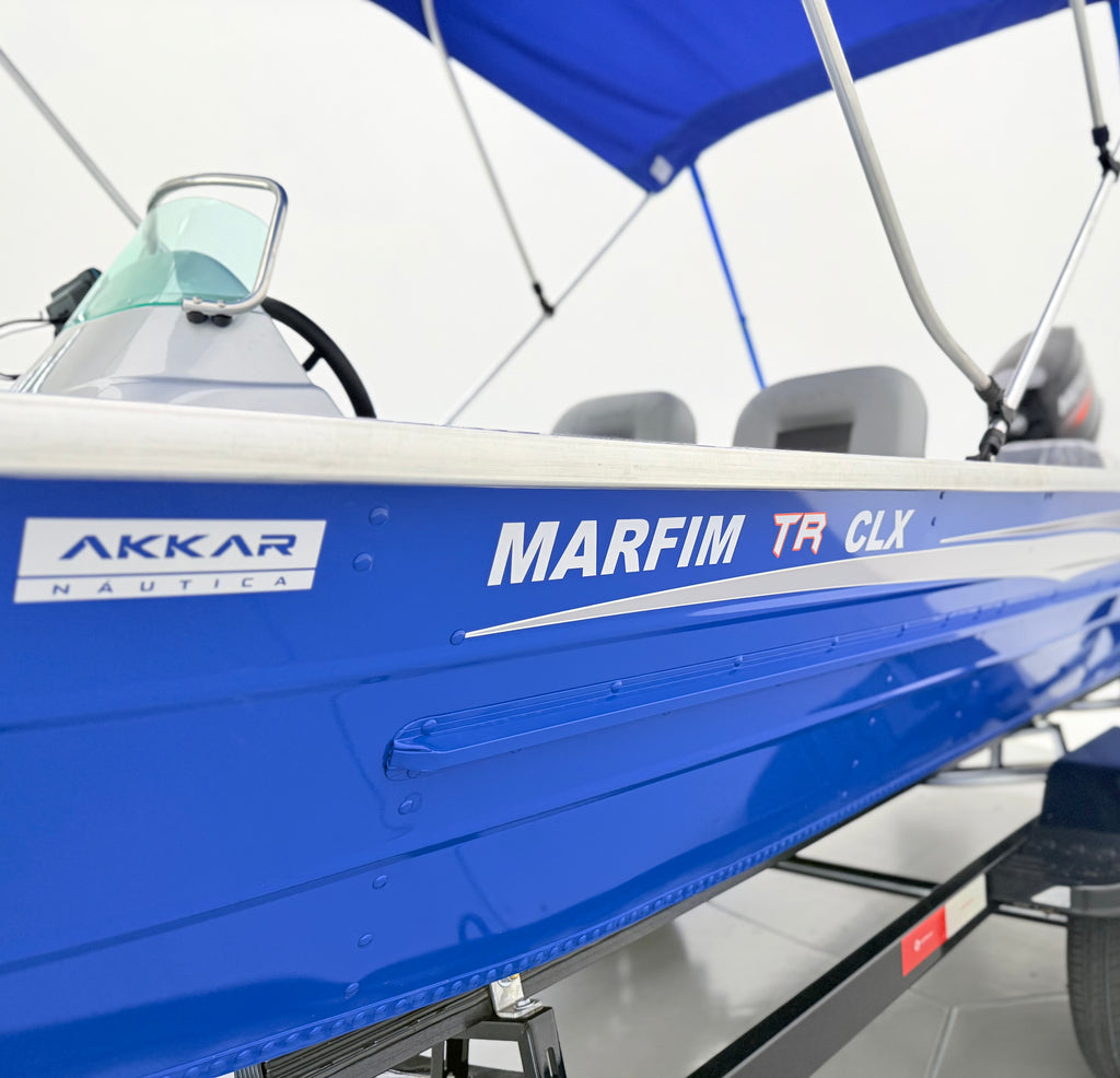 Barco alumínio Levefort Marfim TR CLX + Motor 50HP 2T + Carreta