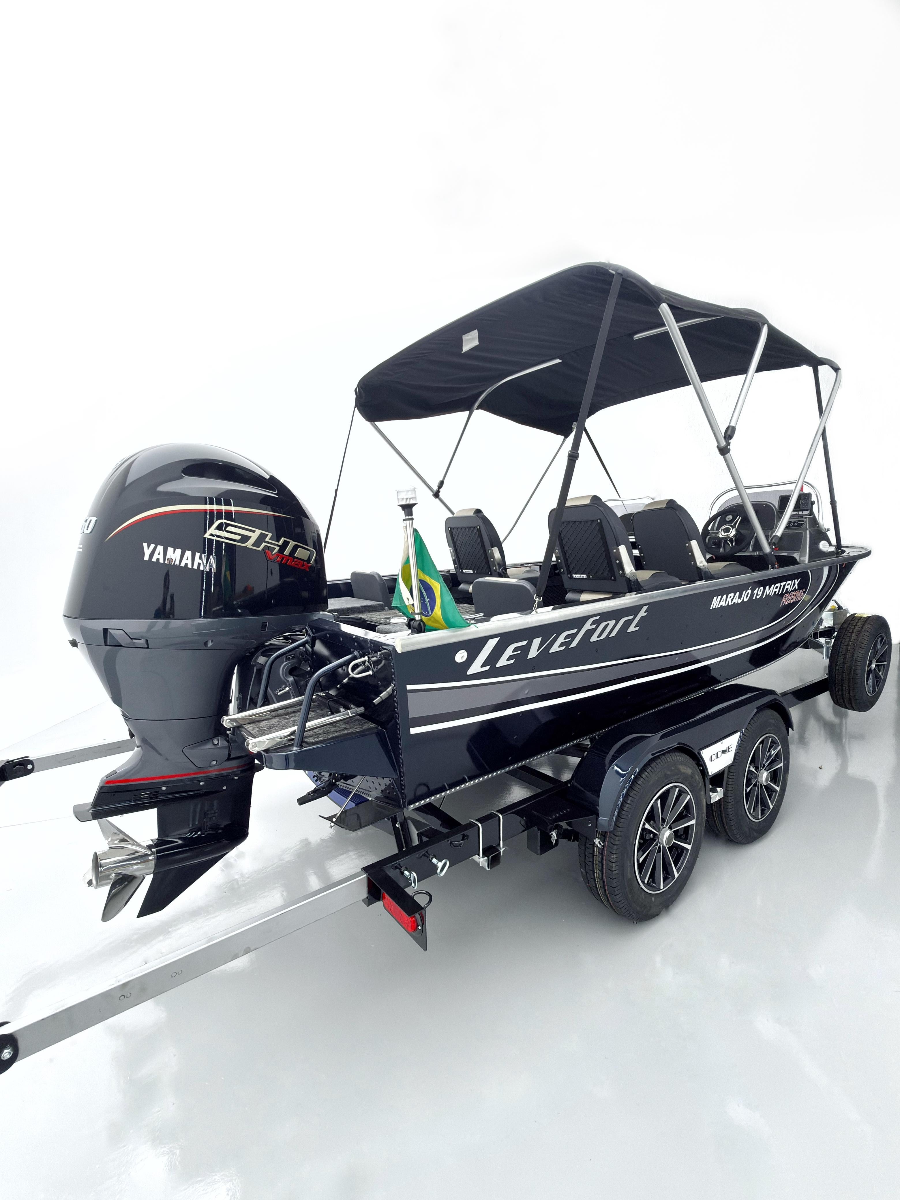 Levefort Marajó Matrix 19 Special Series + Motor Yamaha 150HP VMAX + CARRETA RODOVIARIA ODNE