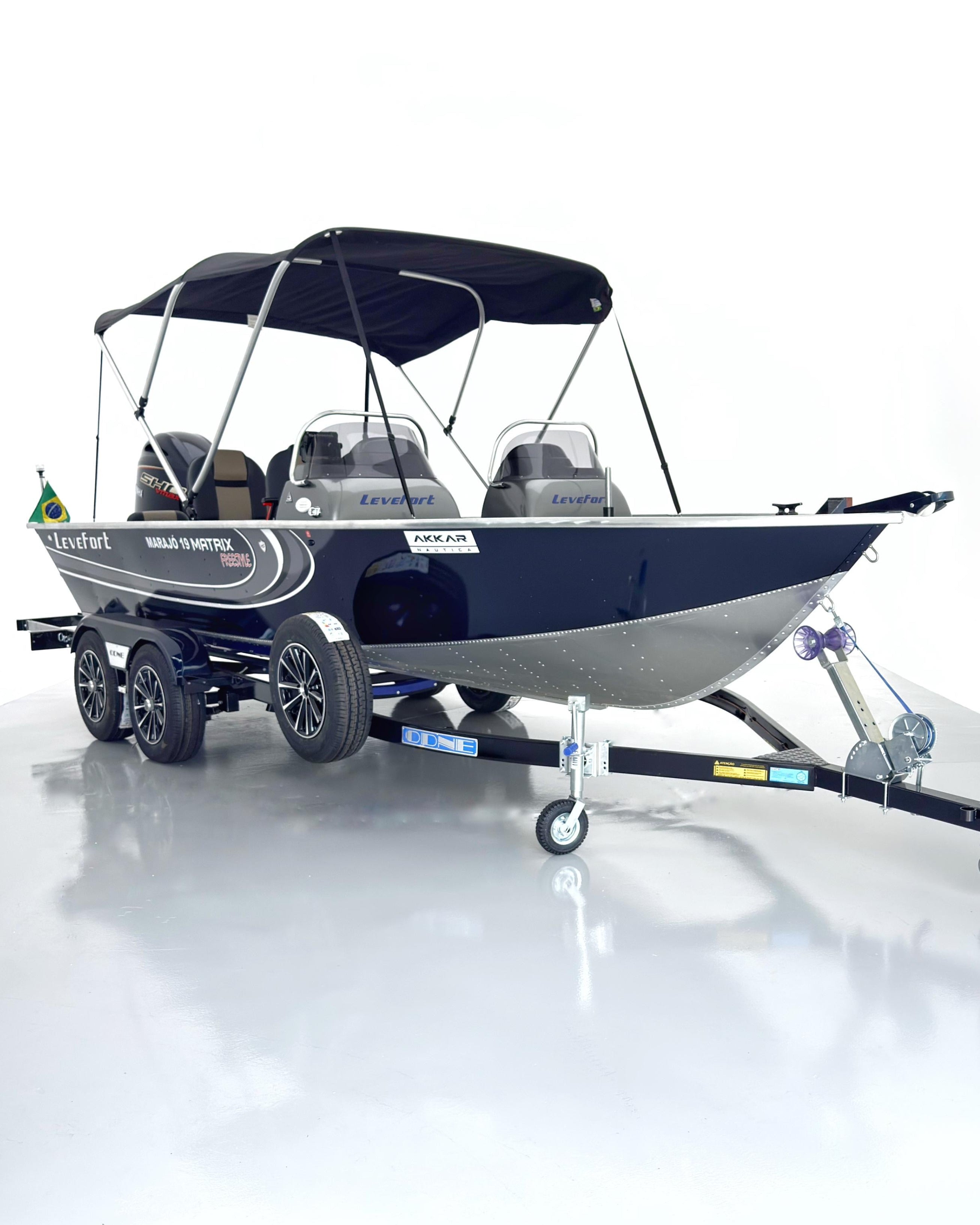 Levefort Marajó Matrix 19 Special Series + Motor Yamaha 150HP VMAX + CARRETA RODOVIARIA ODNE