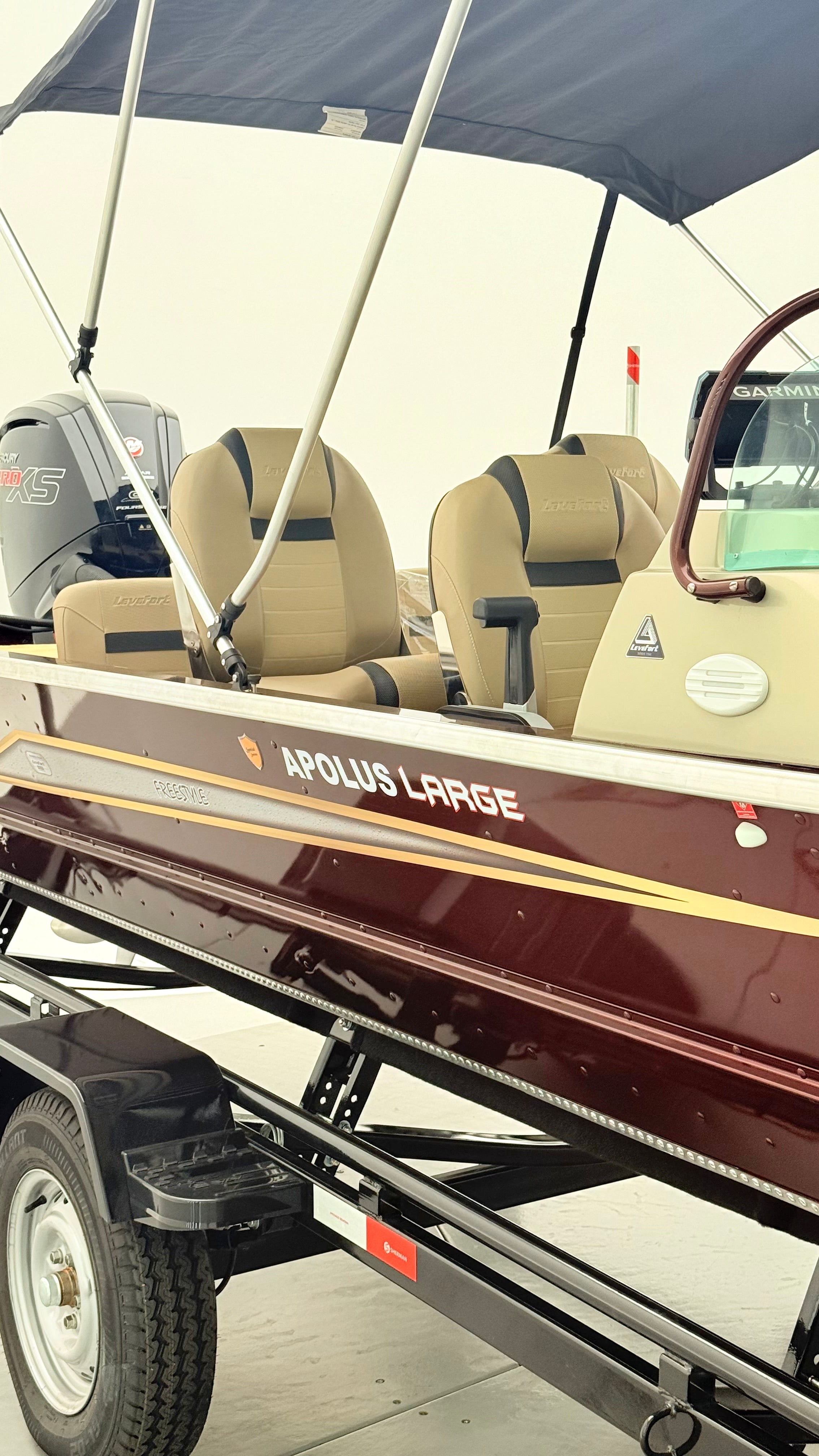 Barco Levefort Apolus Large FREESTYLE + Motor 115HP + Carreta com freio