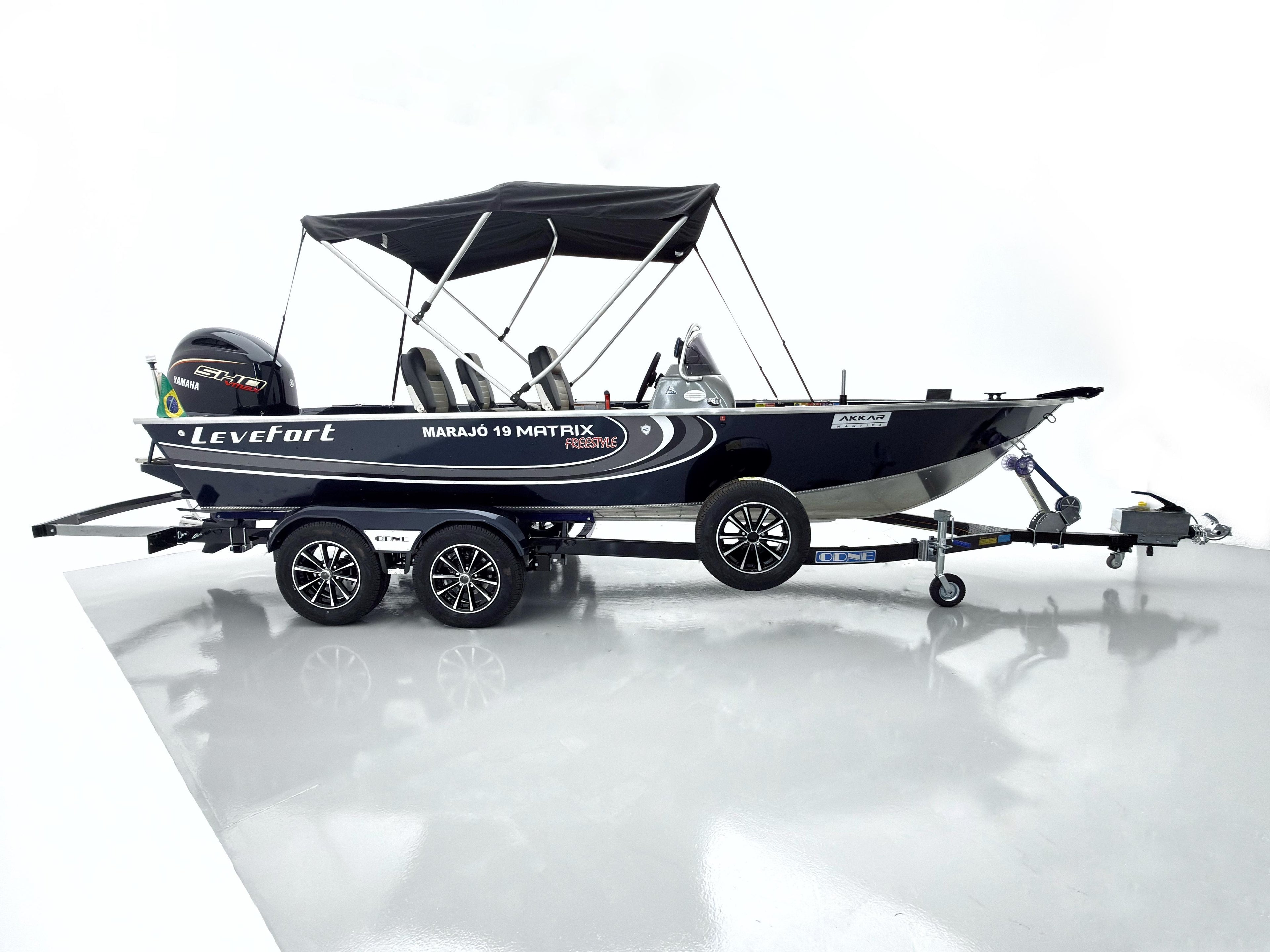 Levefort Marajó Matrix 19 Special Series + Motor Yamaha 150HP VMAX + CARRETA RODOVIARIA ODNE