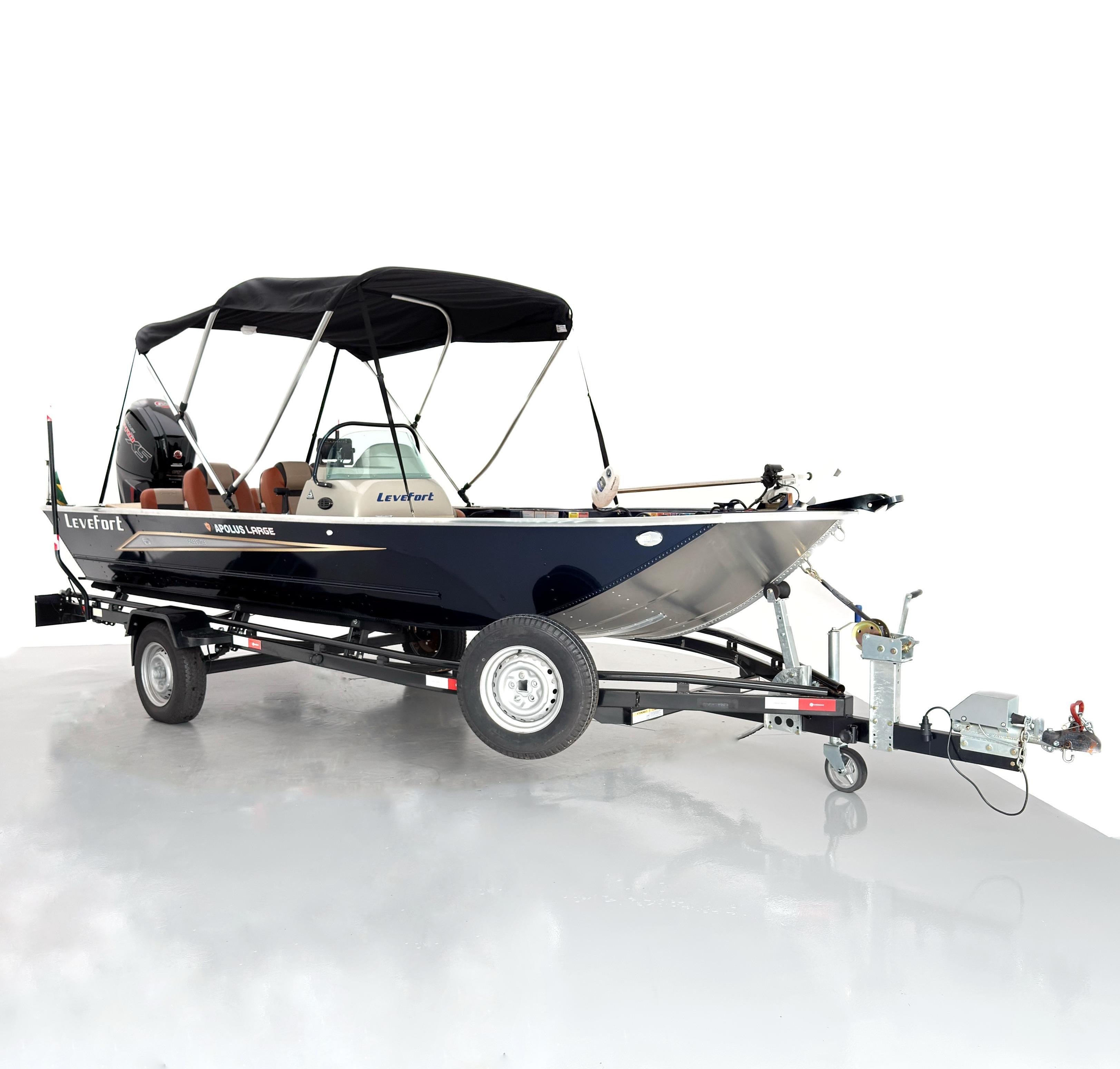 Barco Levefort Apolus Large FREESTYLE + Motor 115HP + Carreta com freio
