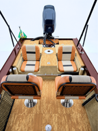Barco lancha Levefort Apolus 600 + Motor popa Mercury 60HP ELPT EF + Carreta rodoviária