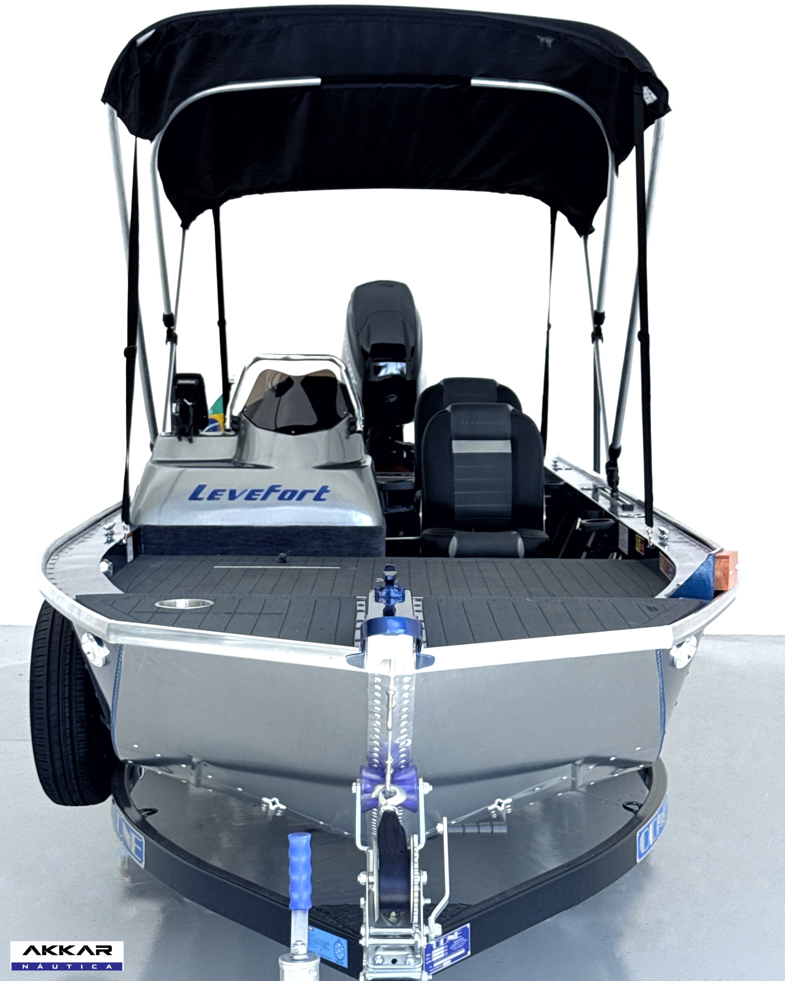 Barco lancha Levefort Apolus 600 + Motor popa Mercury 60HP ELPT EF + Carreta rodoviária