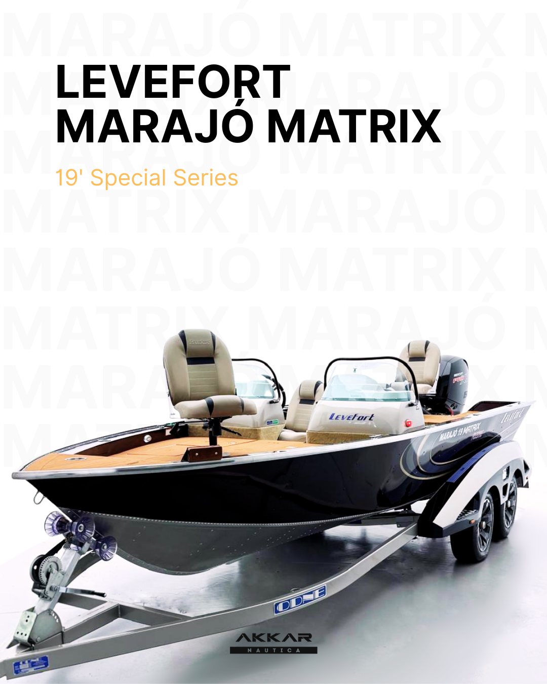 Levefort Marajó Matrix 19 Special Series + Motor Mercury PROXS 150HP + CARRETA RODOVIARIA