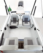 Barco lancha Levefort Apolus TR CLX + Motor popa Mercury 40HP 4 Tempos + Carreta rodoviária