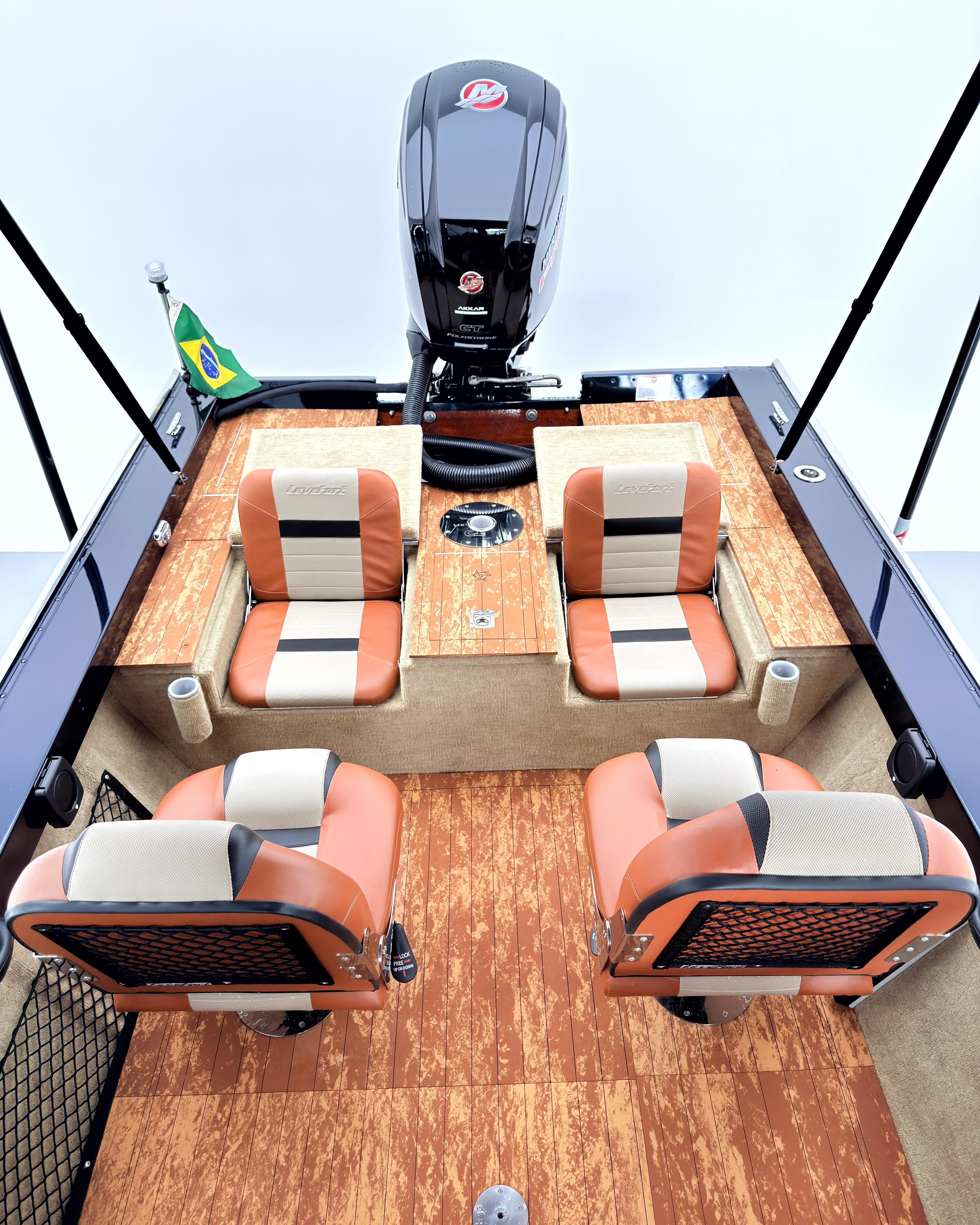Barco Levefort Apolus Large FREESTYLE + Motor 115HP + Carreta com freio