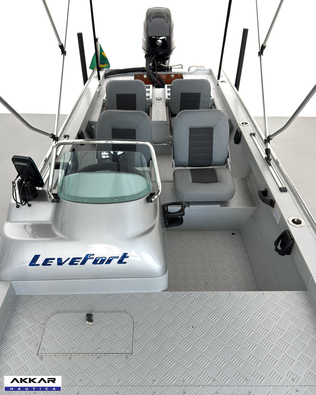 Barco alumínio Levefort Marfim TR CLX + Motor 40HP 4T