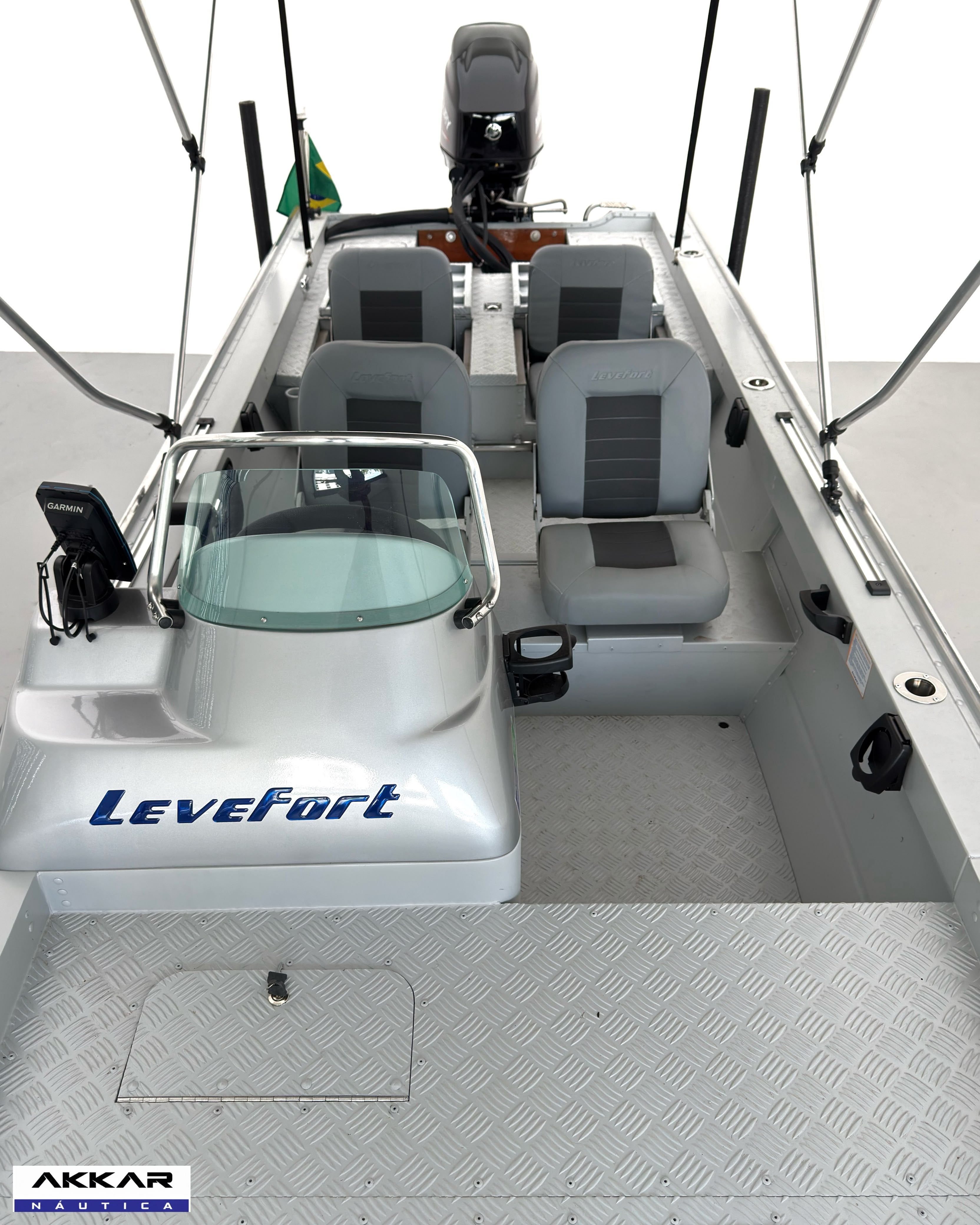 Barco alumínio Levefort Marfim TR CLX + Motor 40HP 4T