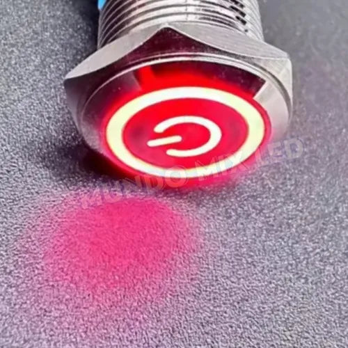 Botão Liga Desliga Led 12v 24v Inox Metal On Off 19mm