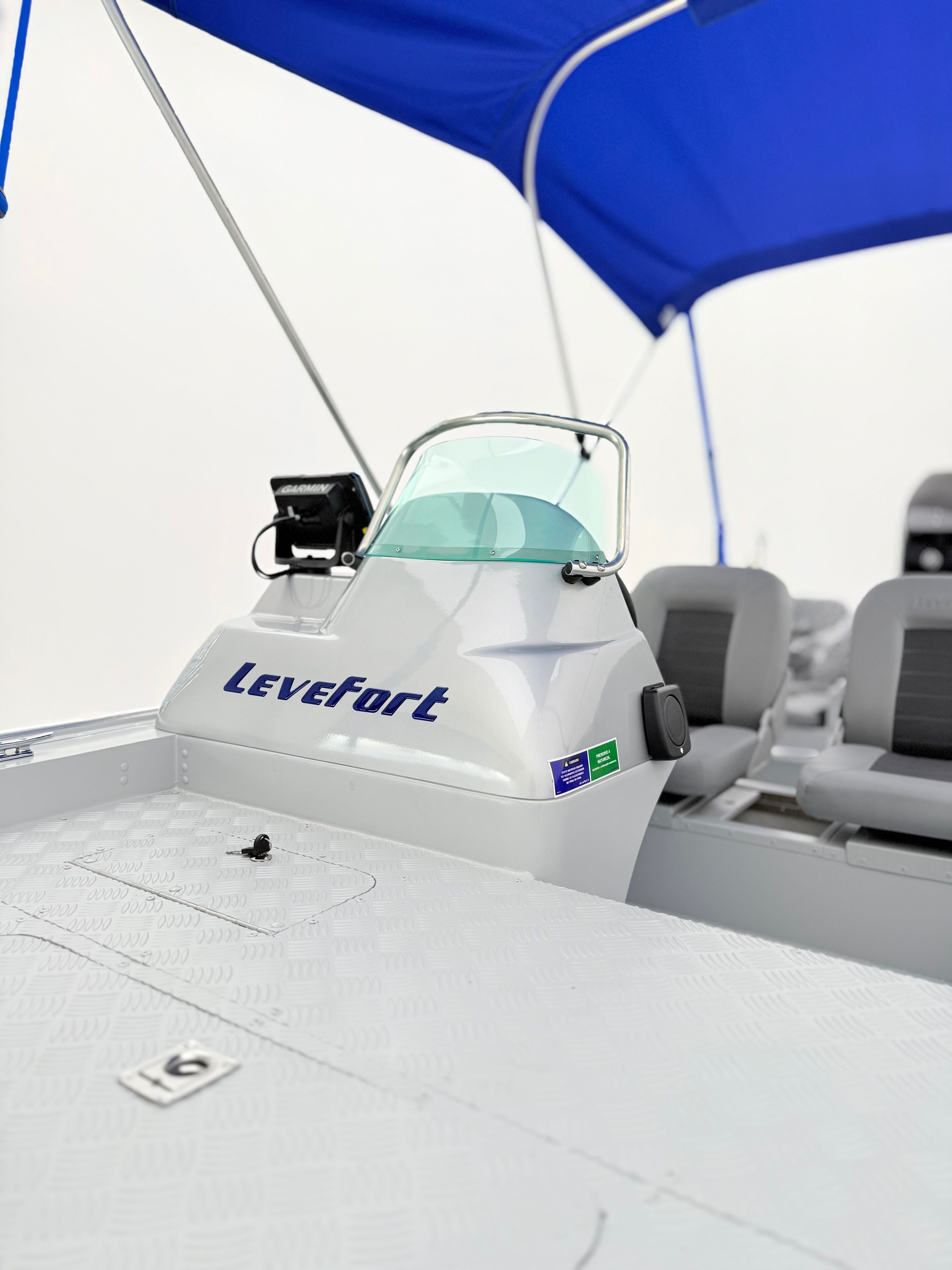 Barco alumínio Levefort Marfim TR CLX + Motor 50HP 2T + Carreta