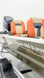Barco lancha Levefort Apolus 600 S + Motor popa Mercury 100HP ELPT EFI + Carreta rodoviária