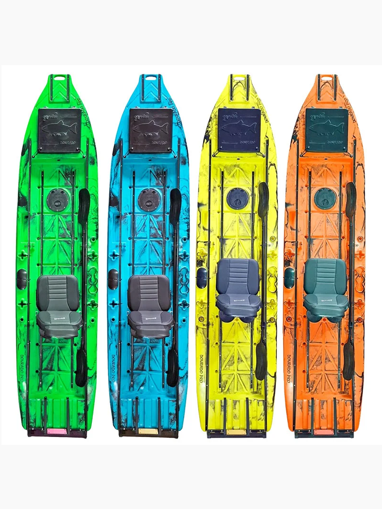 Caiaque de pesca Caiaker Dourado PRO - Cadeira GIRATÓRIA