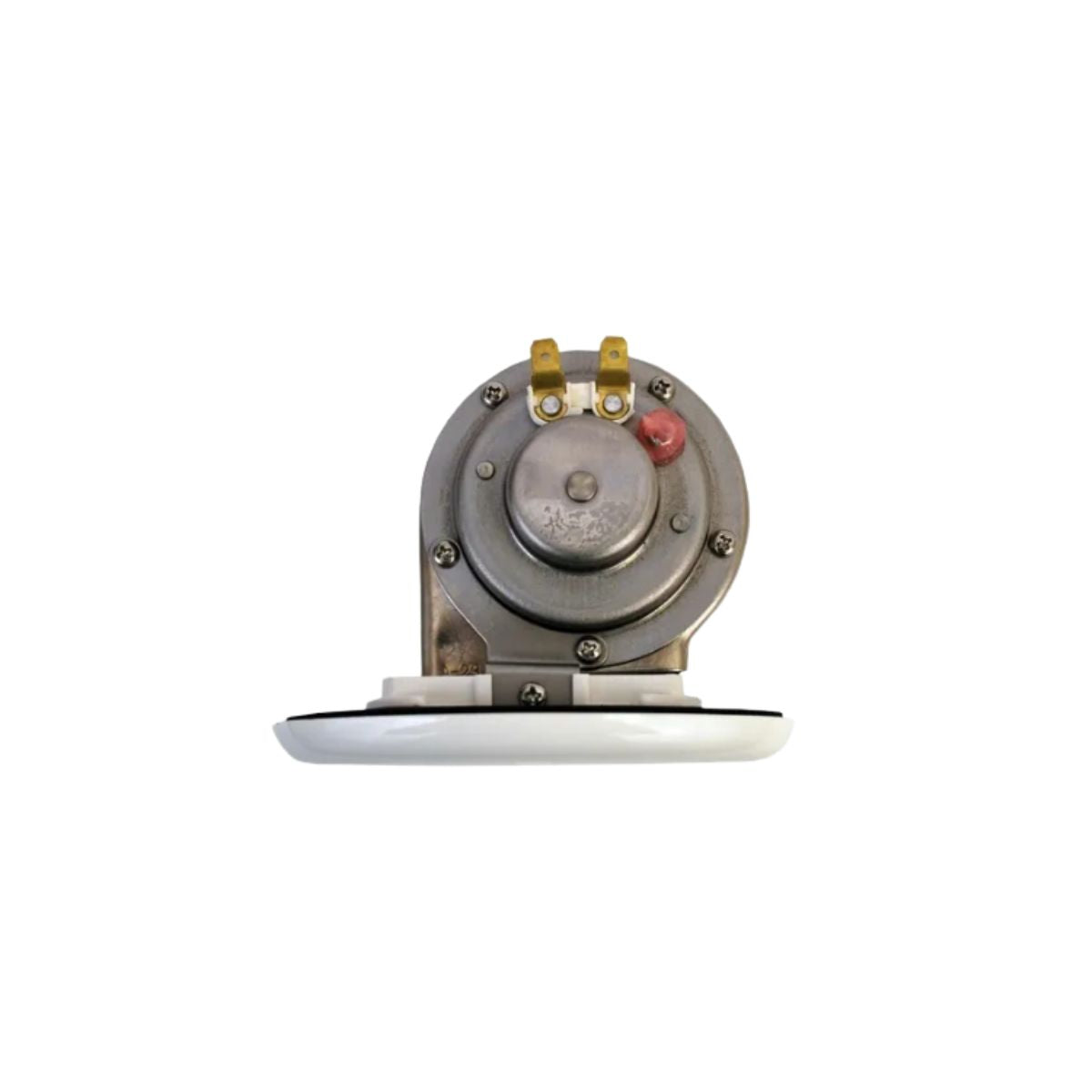 BUZINA CARACOL DE EMBUTIR EM INOX C/ TAMPA PLÁSTICA