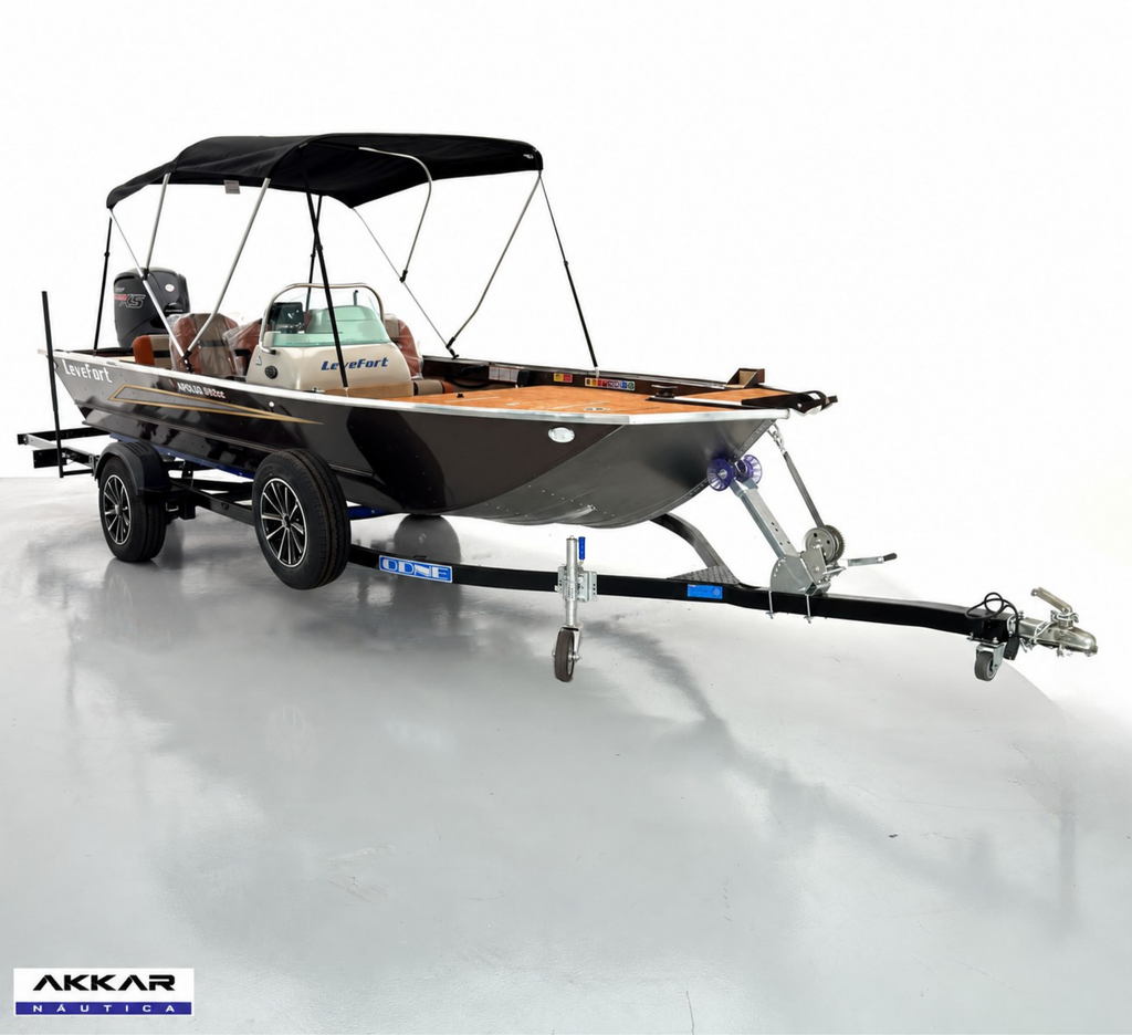 Barco Levefort Apolus Large FREESTYLE + Motor 115HP + Carreta rodoviaria