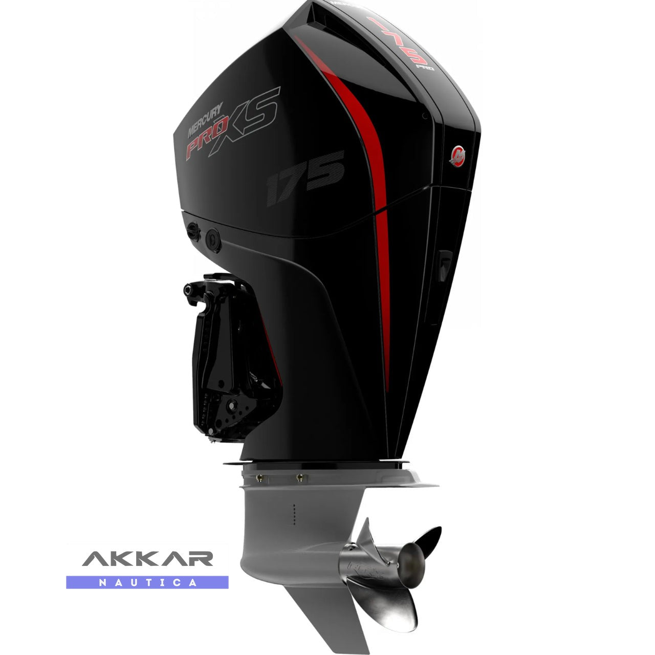 Motor de popa Mercury, 175HP, 175 L 3.4L EFI V6 4STK Pro XS 4.8" 1.85, Rabeta 20", 4 Tempos, com Power Trim.
